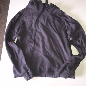 Grey Lululemon Hoodie with Open Slit Back